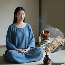 熏艾蒿，中国神药，适用于室内芳香疗法，负离子清洁和净化 - 非常适合瑜伽、冥想、放松礼物 - 彩色 - 查看 5