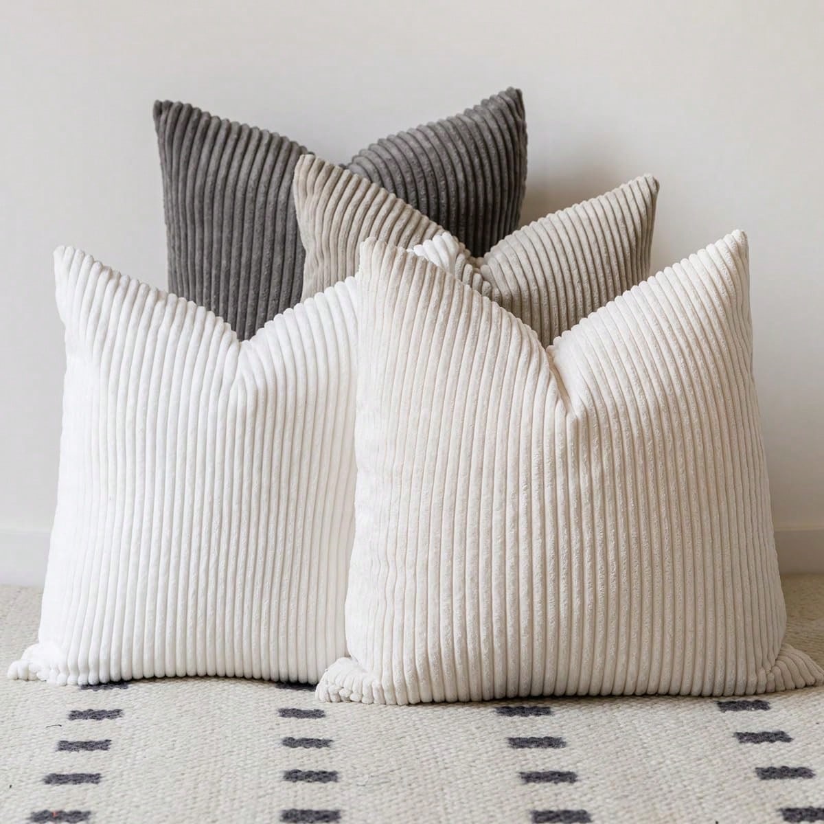 Piezas de fundas de cojín de unicolor sin relleno, fundas de cojín de sofá de pana, decoración del hogar