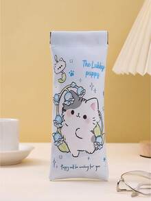 4 Styles Of Adorable Cartoon Eyeglass Cases - Featuring Cute Cat, Food, Panda Hugging Bamboo, And Lucky Cat Designs! Stylish Macaron Color Portable Scratch-Resistant Pouches Perfect For Girls, Ideal Travel Essentials For Back To School, Holiday Gifting, And Everyday Use, Combining Fun And Functionality For Fashion-Forward Eyewear Protection!