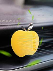 1 pieza Ambientador de coche con diseño de manzana colorida - Clip decorativo para rejilla de ventilación, diseño lindo, adecuado para el interior del coche, fragancia de larga duración, agrega un toque de moda a cualquier vehículo - Multicolor - Ver 5