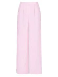 2 Piece Set Tank Tops & Suit Pants For Women, 2 Piece Suit Set Women's Pink Sleeveless Corset Top & Wide-Leg Pants Set, Casual V-Neck With Button Detail, High-Waisted Pants, Stylish Outfit, Vneck Top - Hồng - Xem 5