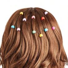 Exquisite Hair ClipHair Clip 300 Pieces Mini Hair Claw Clips For Braids For Girls Mini Hair Beads Rainbow Tiny Plastic Jaw Clips For Women - 彩色 - 查看 4