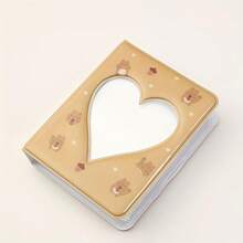 1pc Three Inch Heart-Shaped Design Album Photo Storage Book - Transparent Inner Page, Perfect For Commemorating Precious Moments, Memory Book, Heart-Shaped Design Album, Plastic Structure, Couple Album - Multicolor - View 12