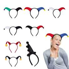 1pc Fashionable Halloween Cartoon Headband, Unique Funny Clown Headpiece, Cute Party Makeup Masquerade Costume Accessory