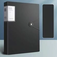 60-Pockets A4 File Folder, Suitable For A4 Size Documents Like Exam Papers, Made Of PP Material, Transparent & Waterproof, Convenient For Home, School, Office Document Storage And Organization, Great For Back To School