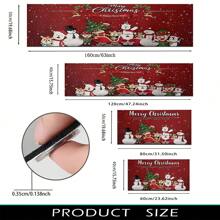 1pc Home Decor, Snowman & Christmas Tree Pattern Print, Christmas, Christmas Gift, Christmas Decoration, Diatomite Kitchen Carpet, Kitchen Mat, Rug, Rectangle Carpet, Suitable For Living Room, Bedroom, Hallway, Bathroom, Laundry Room - Polyester Carpet, Suitable For Indoor And Outdoor Home Decor