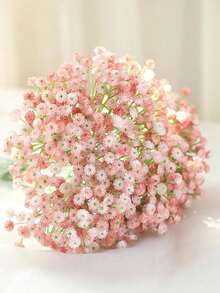 80pcs/40pcs/20pcs Artificial Flowers Baby Breath Flower Fake Gypsophila, Roose Gypsophila Artificial Flowers Gypsophila Plants Gypsophila Flowers Gypsophila Artificial Bouquet Gypsophila Artificial Flowers For Wedding Bridal Bouquets Home Crafts Decoration, For Wedding Party Home Decoration Floral Bouquets DIY Accessories, Valentine Day, Gift Gifts Birthday Graduation- Plastic Flowers!! - Pink - View 7