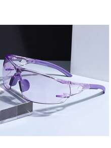 1 Pair Colorful Fashion Transparent Cycling/Bike Glasses Unisex - Multicolor - View 1