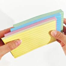 200 Stücke bunt liniertes Notizpapier, 4 Blöcke mit linierten Haftnotizen Pads 3x5 Zoll, klebende Memo Haftnotizen Notizblock, bunte Seiten, abreißbare Bindung, Bürobedarf Tagebuch Schreibwaren Notizbuch für Schule und Büro (Nicht selbstklebend)
