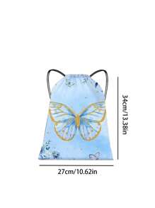 1 lekka, personalizowana kieszeń ściągana sznurkiem z uroczym wzorem motyla, na której można nadrukować imię lub życzenia świąteczne. Spersonalizuj swoją torbę. Ten plecak jest idealny dla dziewcząt, chłopców i nastolatków do codziennego użytku, w tym na wycieczki, podróże, sport, pływanie, wędrówki i inne aktywności na świeżym powietrzu. (Uwaga: ta torba jest bardzo cienka).