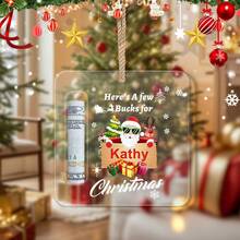 9 Styles Acrylic Money Clip Ornaments, Cash Envelope Gift Box, Family Holiday Decor Creative Small Gifts