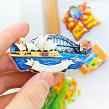 1pc Resin Australia Koala, Rainbow Parrot, Melbourne Flinders Train Station, And Penguin 3D Fridge Magnet, Travel Landmark Souvenir Decoration, Travelling Gift - Multicolor - View 8