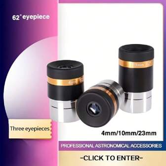 1.25" UW 62 Degree Ultra Wide Angle HD Eyepiece Full-Coating 4mm 10mm 23mm For Astronomical Telescope Monocular Eyepiece