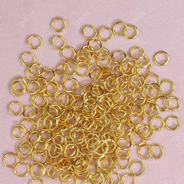 200pcs Gold Open Jump Rings DIY Jewelry Connectors