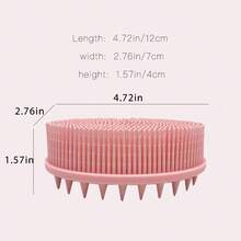 1pc Double-Sided Silicone Body Exfoliating Brush, Soft Silicone Suitable For Sensitive And All Skin Types, Easy To Clean, Multi-Purpose, Suitable For Bathroom, Bathtub, Washroom, For Men, Women And Children, Body Scrub - Multicolor - View 4