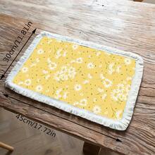 1/4/6 pièces Nappes de table en lin à franges, sets de table imprimés lavables, tapis de protection de surface, nappes de table d'intérieur et d'extérieur, convient pour les fêtes, la décoration de cuisine