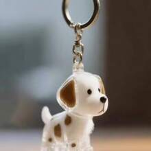 1pc Transparent Cute Dog Head Hair Storage Hanging Decor, Pet Hair Collection Box Golden Retriever Schnauzer Hair Keychain Memorial Collection Bag Keyring Pendant, Suitable For Halloween, Christmas Gifts