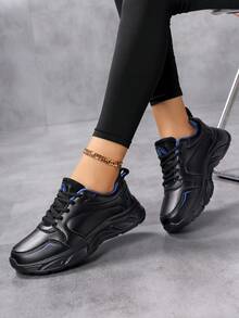 女士跑步鞋，软底，轻便，减震，皮革鞋面，回弹缓冲，适合日常训练，中老年妈妈鞋，透气，防滑，舒适的步行鞋，轻便，防滑登山鞋，性价比高，适合日常活动，轻便，合脚，易于清洁，经典设计 - 黑色 - 查看 8