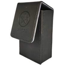 Tarot Card Box - Elegant Black Tarot Card Storage Box With Folding Lid Design, Scratch-Resistant And Impact-Resistant, Portable For Tarot Readers, Mediums, And Collectors, Compatible With Standard Size Cards (3.03x 1.67inch ), Divination Accessories, Fashionable Appearance, Sturdy Structure, Suitable For Occult Enthusiasts - 灰色 - 查看 3