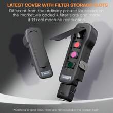 Pocket 3 Protective Case For Osmo Pocket 3,Gimbal Flip Protective Cover,4 CPL/ND Filters Storage Slots For Osmo Pocket 3 Creator Combo Accessories