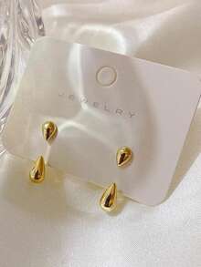 2PCS Fashion Simple Drop Earrings, Premium Feeling Light Luxury Temperament Hundred Earrings, Suitable For Daily Wear, Holiday Gifts, Back-To-School Season Gifts ,Halloween,Christmas,(Does Not Include Cardboard)