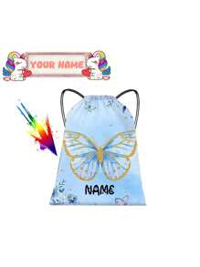1 lekka, personalizowana kieszeń ściągana sznurkiem z uroczym wzorem motyla, na której można nadrukować imię lub życzenia świąteczne. Spersonalizuj swoją torbę. Ten plecak jest idealny dla dziewcząt, chłopców i nastolatków do codziennego użytku, w tym na wycieczki, podróże, sport, pływanie, wędrówki i inne aktywności na świeżym powietrzu. (Uwaga: ta torba jest bardzo cienka).