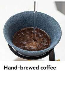 مصفاة شاي سيراميكية متناهية الصغر مع حامل معدني - مصفاة قهوة وشاي متعددة الوظائف، مناسبة لاستخدام عيد الميلاد وعيد الشكر، معدات القهوة - متعدد الألوان - مشاهدة 7