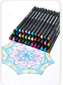 100支装细尖文具套装，包含圆珠笔、荧光笔，适合学生，返校必备，粉色调，也适合办公使用。 - 多色 - 查看 5