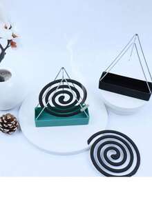 1PC/2PCS/4PCS/Triangle Mosquito Incense Rack Creative Iron Frame Sandalwood Incense Rack Mosquito Incense Bracket Anti Burning Plastic Bottom SeatHome Creative Mosquito Ince R R Se Rack Incense Burner ABS Flame Retardant Material