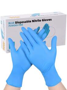 Pink, Disposable Nitrile Gloves, Powder-Free Latex-Free Gloves, Durable Household Cleaning Gloves, Waterproof Gloves, Suitable For Kitchen, Hair Dyeing, Beauty Salon, Waterproof, Anti-Static, Durable, Black, White, Pink, Blue, Green, Transparent, Purple Disposable Gloves Optional (Without Box)