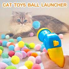 31Pcs Cat Ball Toy Launcher Gun,Cat Balls Fetch Toy,30Pcs Plush Fuzzy Balls Launcher Cat Toy For Cats With 1 Gun,Funny Interactive Cat Toys For Bored Indoor Adult Cats,Cute Kitten Kitty Toys - 預設 - 查看 2