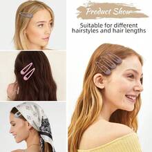 Exquisite Hair Clip36 PCS Snap Hair Clips 1.89 Inch Metal Tear Drop Hair Barrettes Drip Coated Hair Clips For All Hair Types Hair Accessories For Women GirlsMatt Colors - Màu mờ - Xem 5