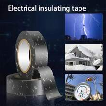 10 szt./rolka wysokiej jakości czarnej taśmy izolacyjnej, odporna na ciepło czarna gumowa taśma izolacyjna | Wytrzymała i elastyczna, super wodoodporna, trudnopalna, odporna na ciepło taśma izolacyjna, odpowiednia do instalacji elektrycznych wewnątrz i na zewnątrz, samonaprawiająca się taśma o wysokiej wydajności, do rur i powierzchni z tworzyw sztucznych, artykuły samoprzylepne do użytku domowego/biurowego/samochodowego, najlepsze do narzędzi dekoracyjnych, wiązek przewodów zewnętrznych, rur, zimowych narzędzi do odśnieżania, zdejmowana i wielofunkcyjna, odpowiednia do okablowania i izolacji