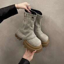 Women Ankle Boots & Booties - 咖色 - 查看 5