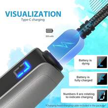 WanTogo DermaPen M8S Wireless Adjustable Electric DermaPen With 12pcs 12/36/42/Nano Replacement Cartridges - 灰色 - 查看 5