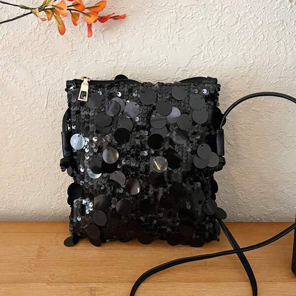 2025 New Arrival Sequin Crossbody Bucket Bag, Underarm Bag