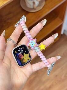 Colorful Dopamine Elastic Phone Coil Strap Compatible With Apple Watch Watch 10/9/8/7/6/Ultra/SE, Fits 38/40/41/42/44/45/49mm, Compatible With Apple Watch Ultra/SE/8/7/6/5/4/3/2/1