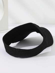 Visera unisex negra transpirable para protección solar al aire libre en todas las estaciones