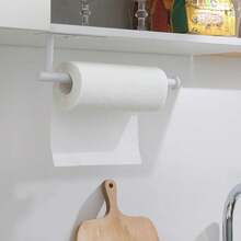 White Paper Towel Holder - Under Cabinet Paper Towel Holder For Kitchen, Adhesive Paper Towel Roll Rack For Bathroom Towel, Wall Mounted Matte Black Paper Towel Rack, SUS304 Stainless Steel - Vàng - Xem 8