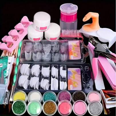 طقم مانيكير وبديكير كهربائي بمحرك USB، يشمل 6 قطع: مبرد أظافر، منظف، مجموعة مانيكير وبديكير