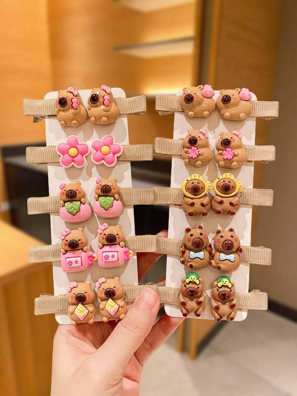 10/20pcs Colorful Cute Hair Clips, Barrettes For Girls