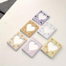 1pc Three Inch Heart-Shaped Design Album Photo Storage Book - Transparent Inner Page, Perfect For Commemorating Precious Moments, Memory Book, Heart-Shaped Design Album, Plastic Structure, Couple Album - Multicolor - View 3