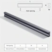 Maniglie per mobili in nero e dorato, pomelli per armadi e guardaroba, in alluminio massiccio, lunghe maniglie per pensili e cassetti di cucina