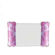 1 pezzo/2 pezzi Amaca galleggiante pieghevole portatile con rete e schienale, letto d'acqua gonfiabile, materasso da piscina a righe per spiaggia e sport acquatici