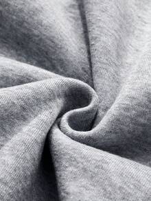 MAISONFOX Men's Loose Flap Pocket Side Drawstring Elastic Waist Long Cargo Pants, Solid Color Light Gray Casual Pants, Suitable For Outdoor, Commuting, Office, Winter Work Wear Thickened Faux Lamb Wool Lining Drawstring Waist Casual Pants, Warm And Comfortable For Leisure And Home Wear - Light Grey - View 7