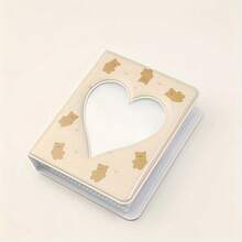 1pc Three Inch Heart-Shaped Design Album Photo Storage Book - Transparent Inner Page, Perfect For Commemorating Precious Moments, Memory Book, Heart-Shaped Design Album, Plastic Structure, Couple Album - Multicolor - View 8