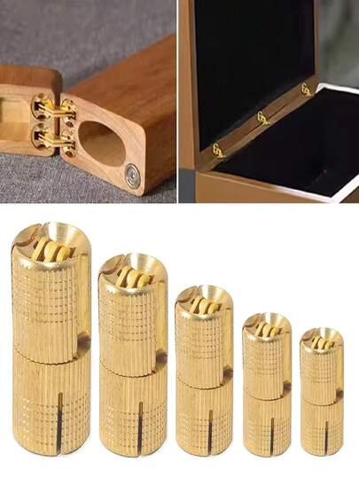 2pcs Copper Hinge Cabinet Door Flip Board Flush Hinges, 180 Degree Cross Hinge For Decorative Box