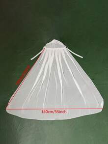 1 件雪纺连帽斗篷/斗篷，适合派对、节日、万圣节、聚会、酒吧 - 红色、白色、黑色 - 彩色 - 查看 5