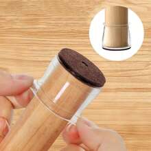 4/8/16/20/32 件圆形椅腿地板保护垫 - 适用于硬木地板的耐用硅胶家具垫，棕色底部防刮椅腿套，滑动顺畅的家具滑块，降低噪音而不会刮伤，适用于厨房、客厅和办公室 - 深棕色-1 - 查看 1