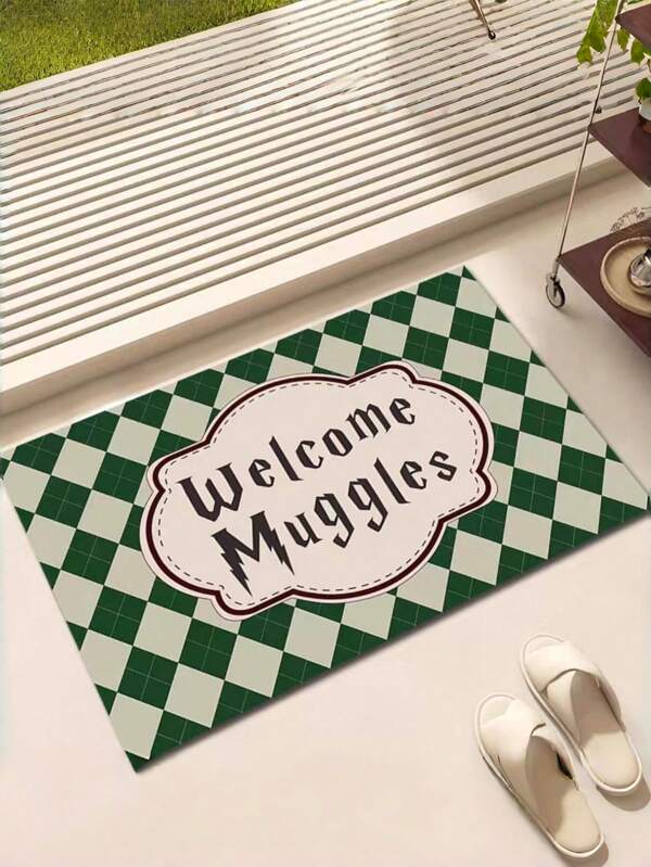 1pc Magic Plaid Theme Diatomite Mud Mat, Atmospheric, Absorbent & Skin-Friendly Material, Doormat, Bedroom Carpet, Room Decor, Living Room Carpet, Home Decor, Area Rug, Gaming Room Carpet, Welcome Mat, Office Decor, Bathroom Mat, Dirt-Resistant, Soft & Dust-Proof (Or Machine Washable & Anti-Slip)